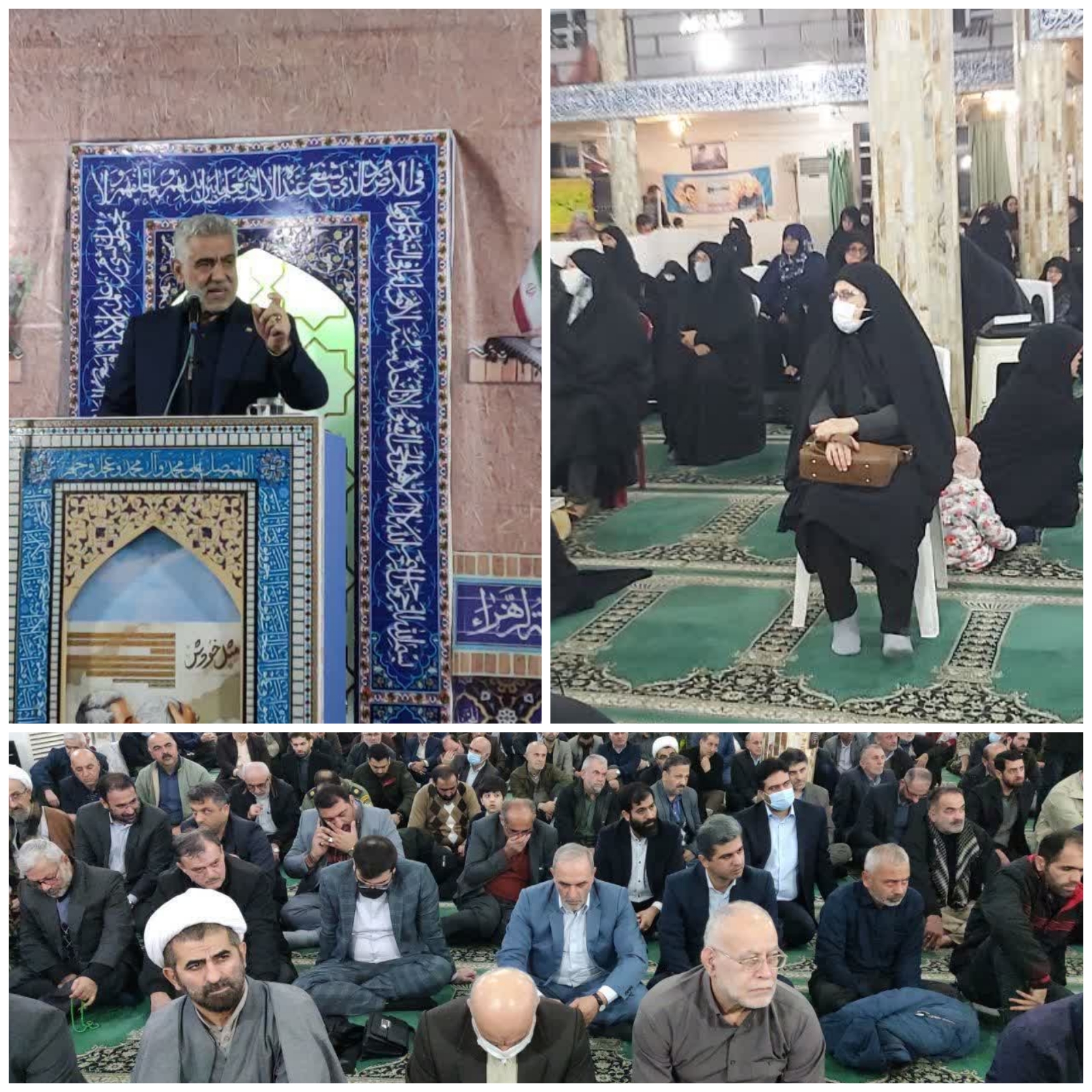  حضور استاندار گیلان در مراسم سالگرد سردار. شهید قاسم سلیمانی  مسجد جامع لنگرود 