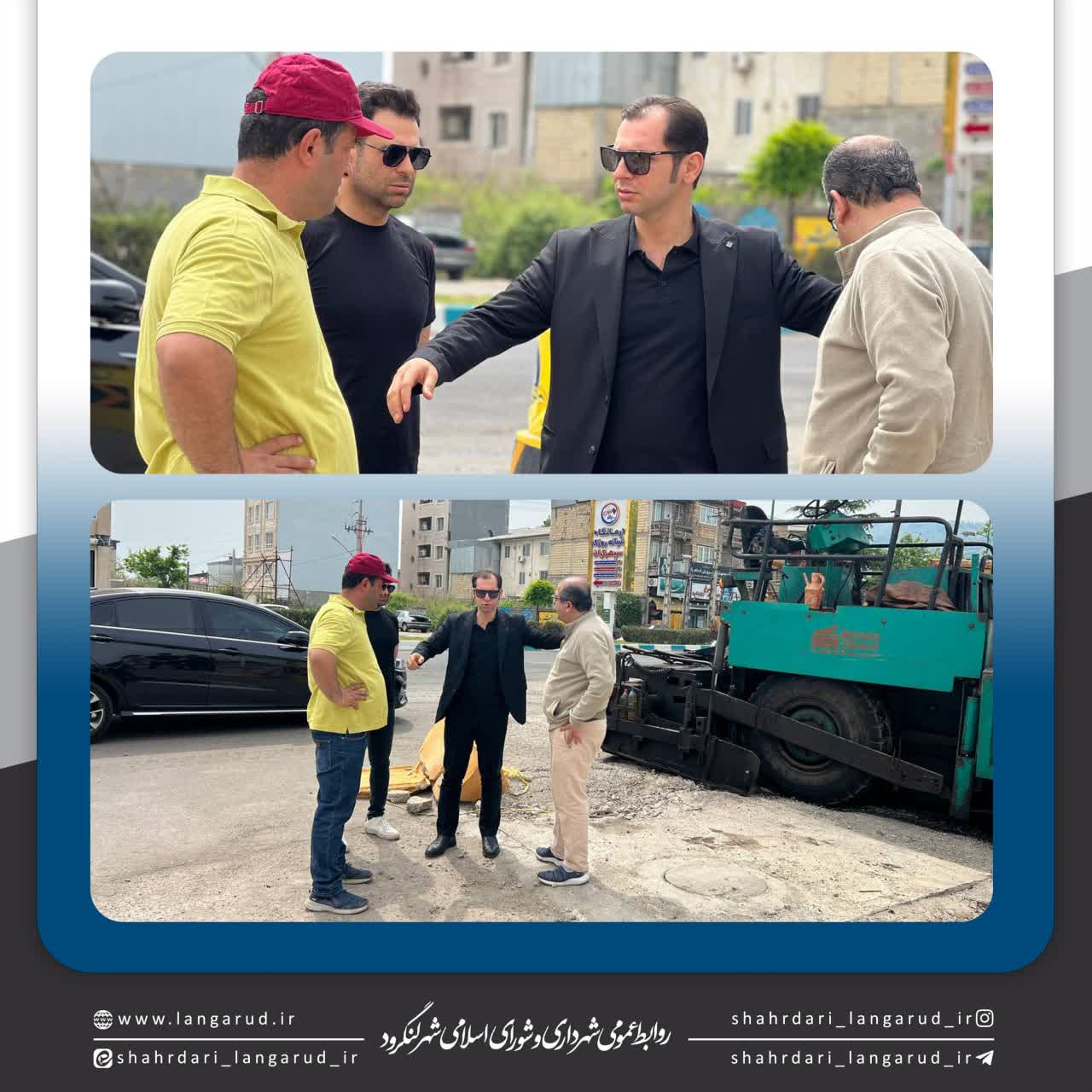 آغاز پروژه روکش آسفالت خیابان آزموده 